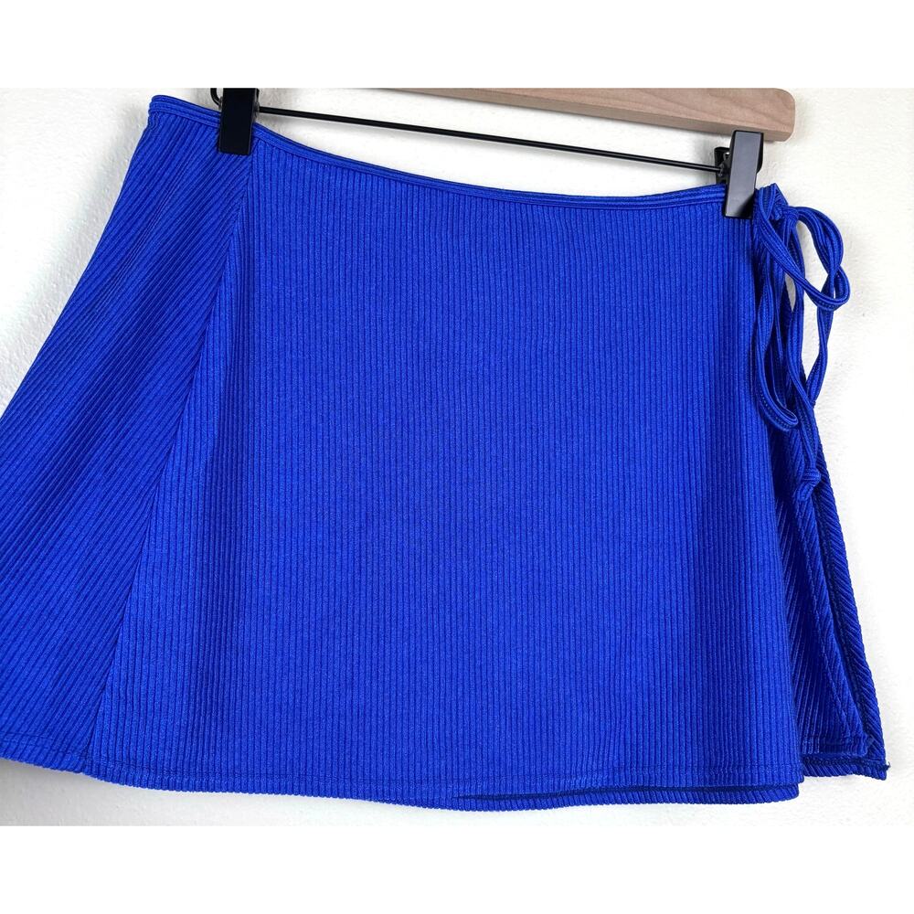 Catalina Cobalt Blue Mini Skirt Slit Cover Up One Size - Picture 2 of 5